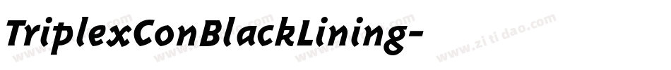 TriplexConBlackLining字体转换