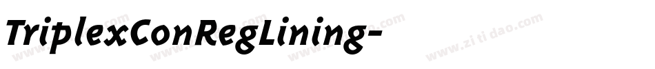 TriplexConRegLining字体转换
