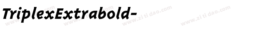 TriplexExtrabold字体转换