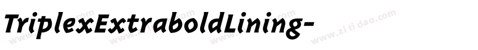 TriplexExtraboldLining字体转换