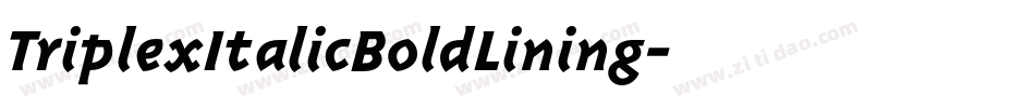TriplexItalicBoldLining字体转换
