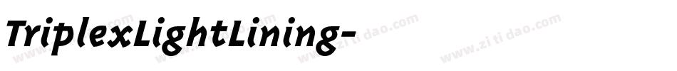 TriplexLightLining字体转换
