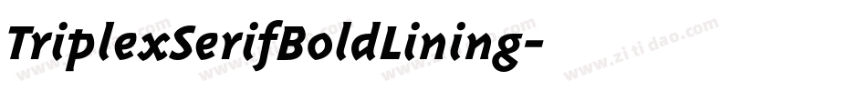 TriplexSerifBoldLining字体转换