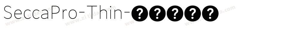 SeccaPro-Thin字体转换