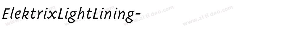 ElektrixLightLining字体转换