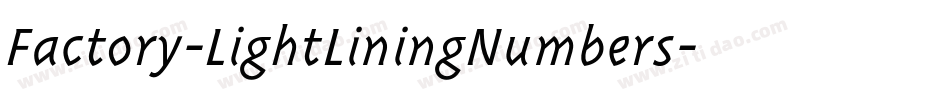 Factory-LightLiningNumbers字体转换