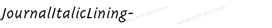 JournalItalicLining字体转换