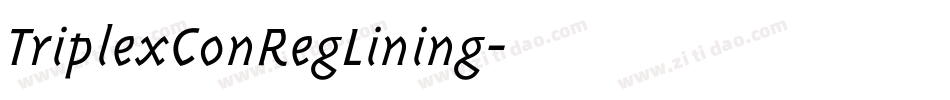 TriplexConRegLining字体转换