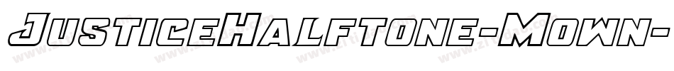 JusticeHalftone-Mown字体转换