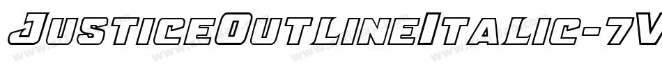 JusticeOutlineItalic-7VAB字体转换
