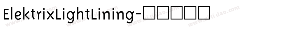 ElektrixLightLining字体转换