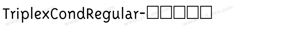 TriplexCondRegular字体转换