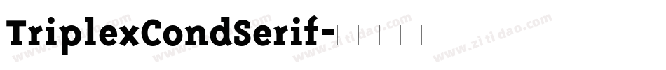 TriplexCondSerif字体转换