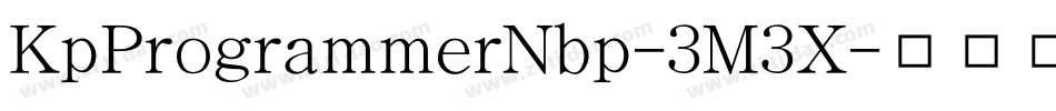 KpProgrammerNbp-3M3X字体转换