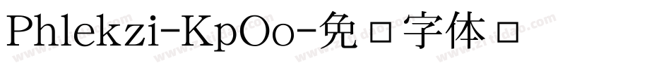 Phlekzi-KpOo字体转换