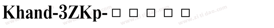 Khand-3ZKp字体转换