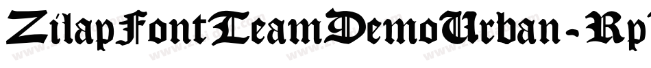 ZilapFontTeamDemoUrban-RpKjV字体转换