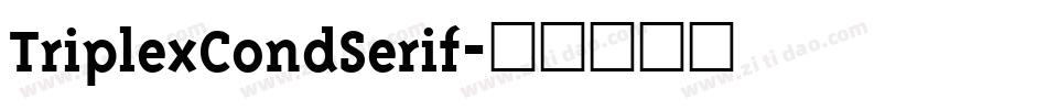 TriplexCondSerif字体转换