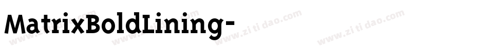 MatrixBoldLining字体转换