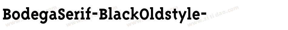 BodegaSerif-BlackOldstyle字体转换