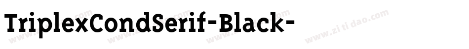 TriplexCondSerif-Black字体转换