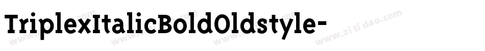 TriplexItalicBoldOldstyle字体转换