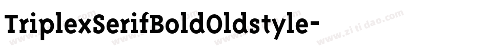 TriplexSerifBoldOldstyle字体转换
