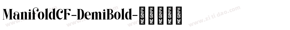 ManifoldCF-DemiBold字体转换