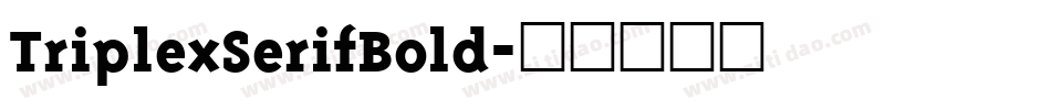 TriplexSerifBold字体转换
