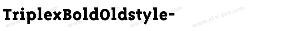 TriplexBoldOldstyle字体转换
