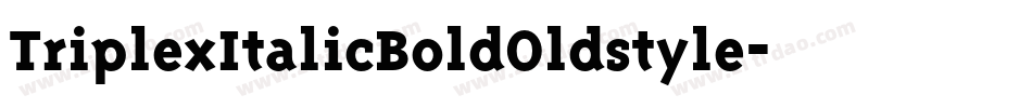 TriplexItalicBoldOldstyle字体转换