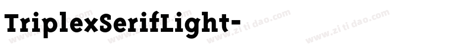 TriplexSerifLight字体转换