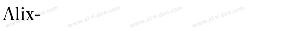 Alix字体转换