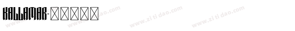 KALLAMAR字体转换