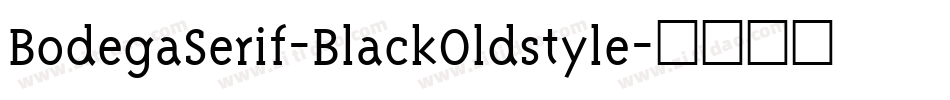 BodegaSerif-BlackOldstyle字体转换