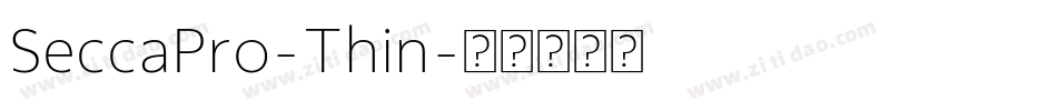 SeccaPro-Thin字体转换