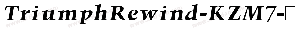 TriumphRewind-KZM7字体转换