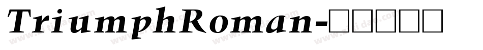 TriumphRoman字体转换
