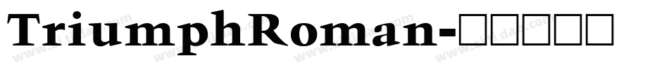 TriumphRoman字体转换
