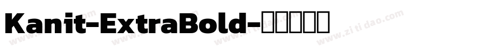 Kanit-ExtraBold字体转换