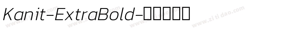 Kanit-ExtraBold字体转换