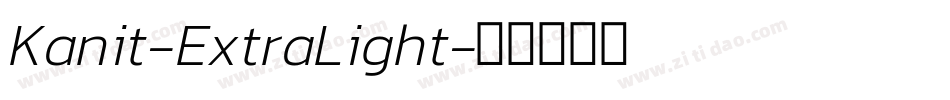 Kanit-ExtraLight字体转换