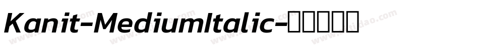 Kanit-MediumItalic字体转换