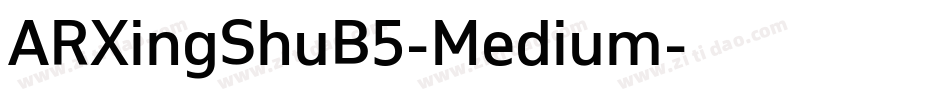 ARXingShuB5-Medium字体转换