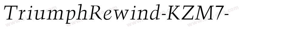 TriumphRewind-KZM7字体转换