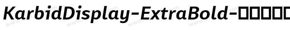 KarbidDisplay-ExtraBold字体转换