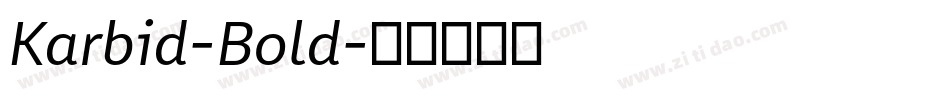 Karbid-Bold字体转换