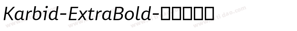 Karbid-ExtraBold字体转换
