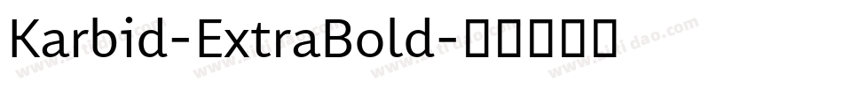 Karbid-ExtraBold字体转换