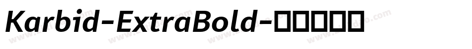 Karbid-ExtraBold字体转换